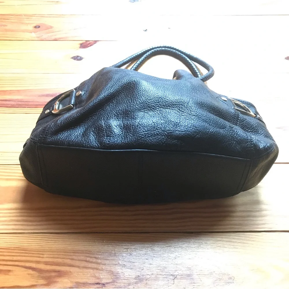 Cole Haan Black Leather Hobo Slouch Shoulder Bag, EUC, 18”